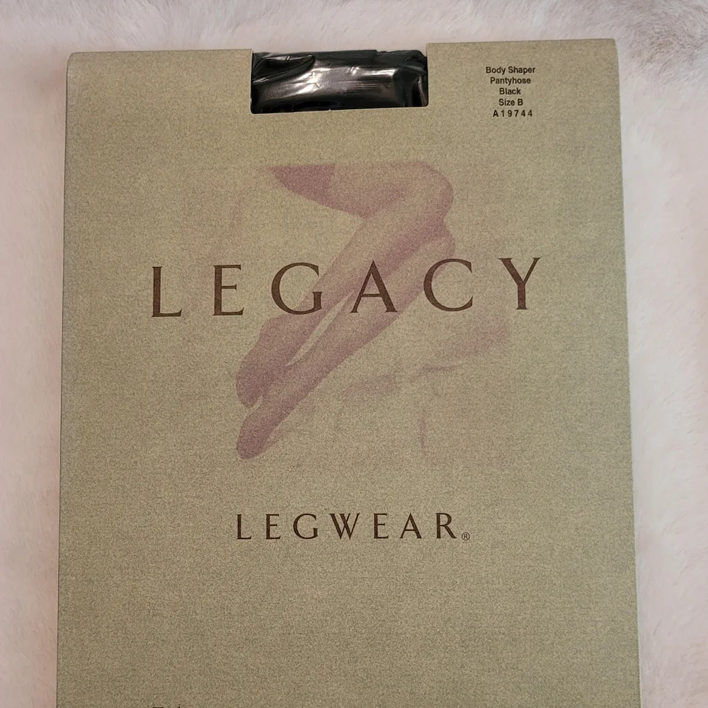 Legacy Legwear Body Shaper Pantyhose Size B Color Black New In Box